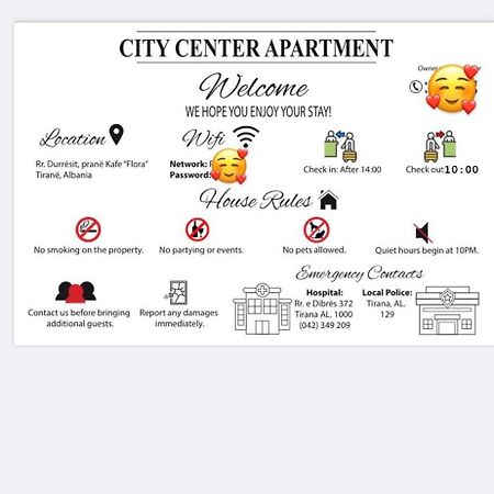 City Center Apartment Kafe Flora Tirana Kültér fotó